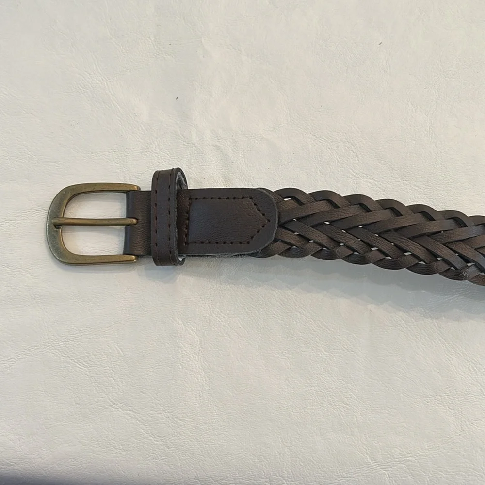 Vintage Brown Braided Belt Kids
